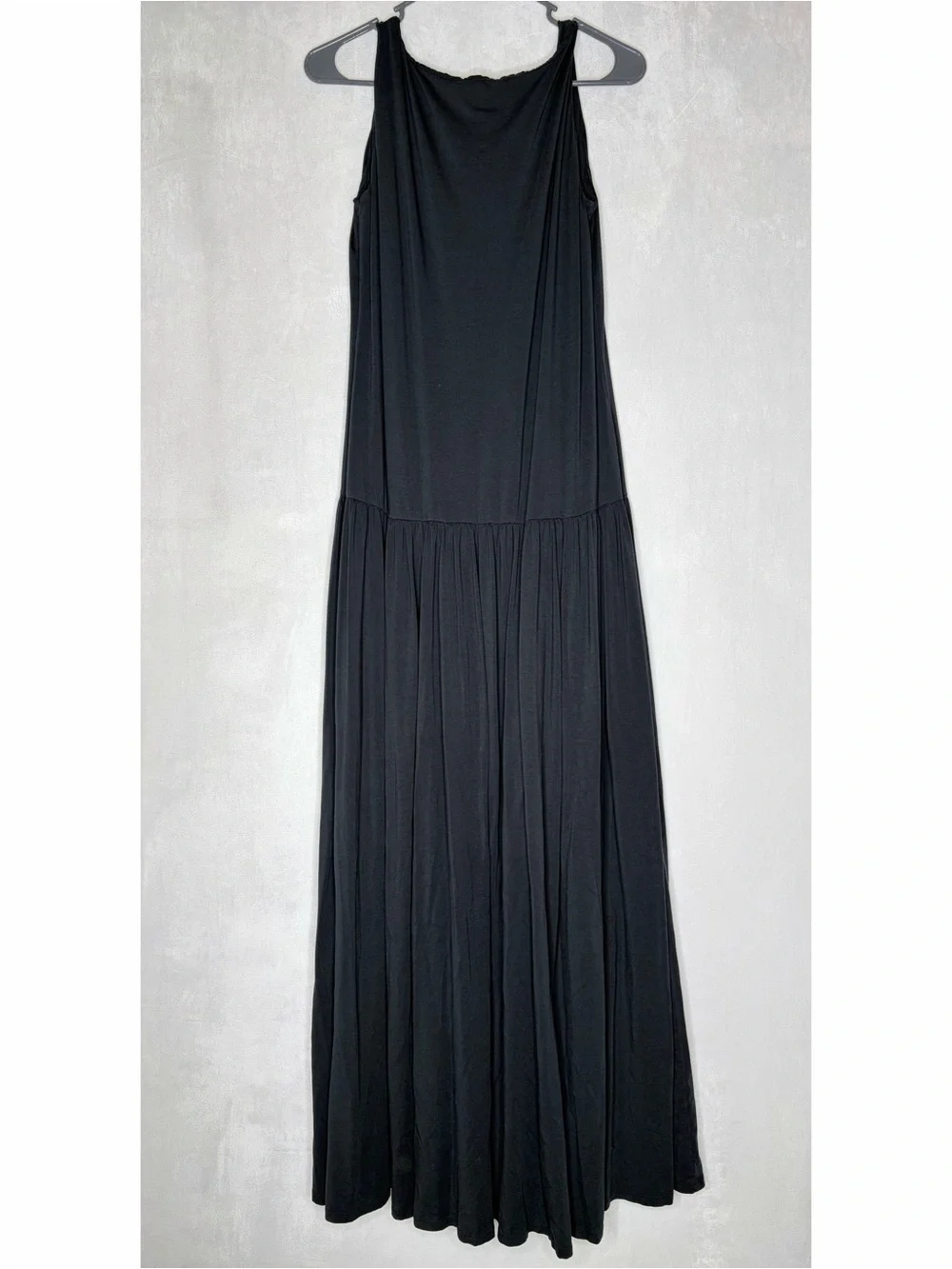 Abercrombie & Fitch Black Drop Waist Maxi Dress